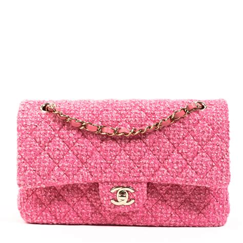 pink chanel bag tweed|chanel pink velvet bag.